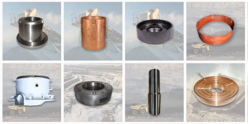 A selection of crusher parts ready for delivery