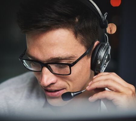 A person provides 24/7 tech support