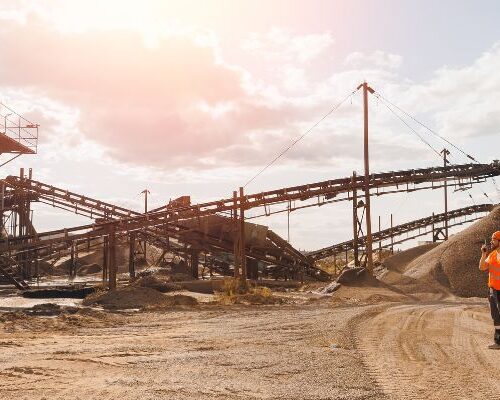 A crusher at a mining facility utilizes custom crusher parts.