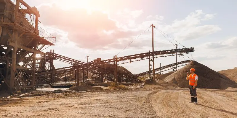 A crusher at a mining facility utilizes custom crusher parts.