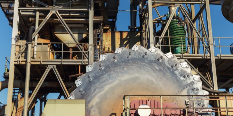 Large machinery at a mine - custom crusher replacement parts
