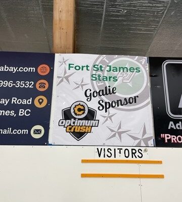 Fort St James - Goalie Sponsor Signage
